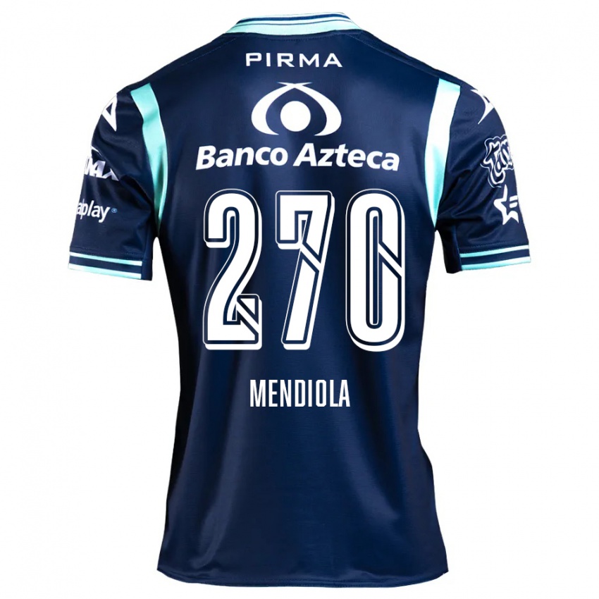 Gyermek Carlos Mendiola #270 Sötétkék Idegenbeli Jersey 2024/25 Mez Póló Ing