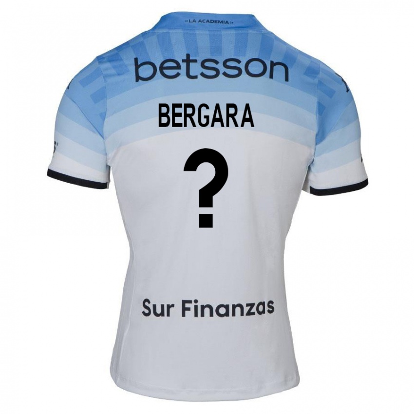 Gyermek Matías Bergara #0 Fehér Kék Fekete Idegenbeli Jersey 2024/25 Mez Póló Ing