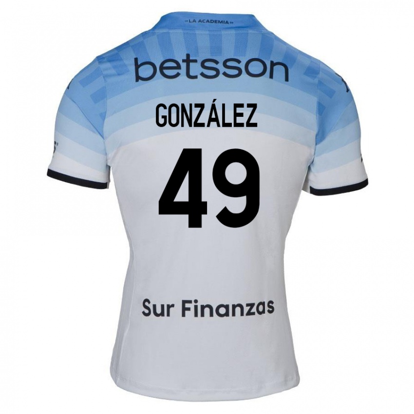 Gyermek David González #49 Fehér Kék Fekete Idegenbeli Jersey 2024/25 Mez Póló Ing