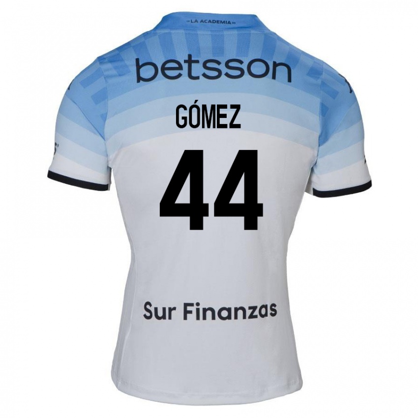 Gyermek Francisco Gómez #44 Fehér Kék Fekete Idegenbeli Jersey 2024/25 Mez Póló Ing