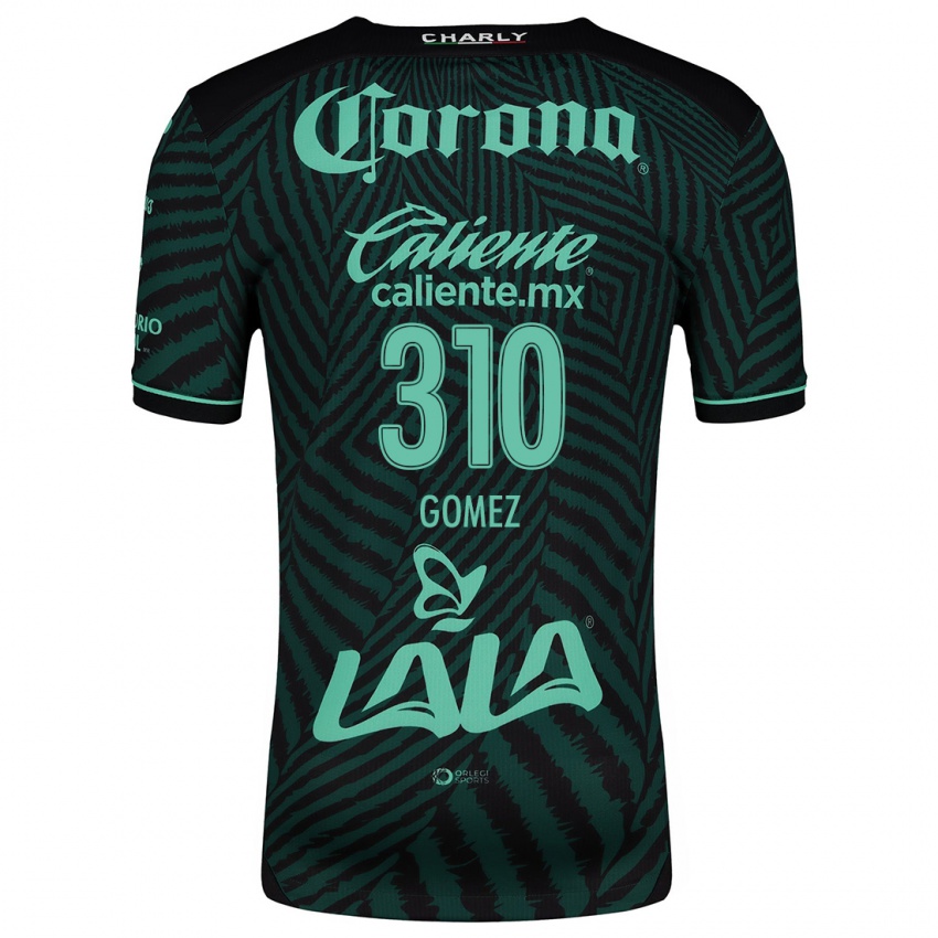 Gyermek Luis Gómez #310 Fekete Zöld Idegenbeli Jersey 2024/25 Mez Póló Ing