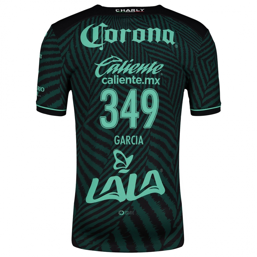 Gyermek Diego García #349 Fekete Zöld Idegenbeli Jersey 2024/25 Mez Póló Ing