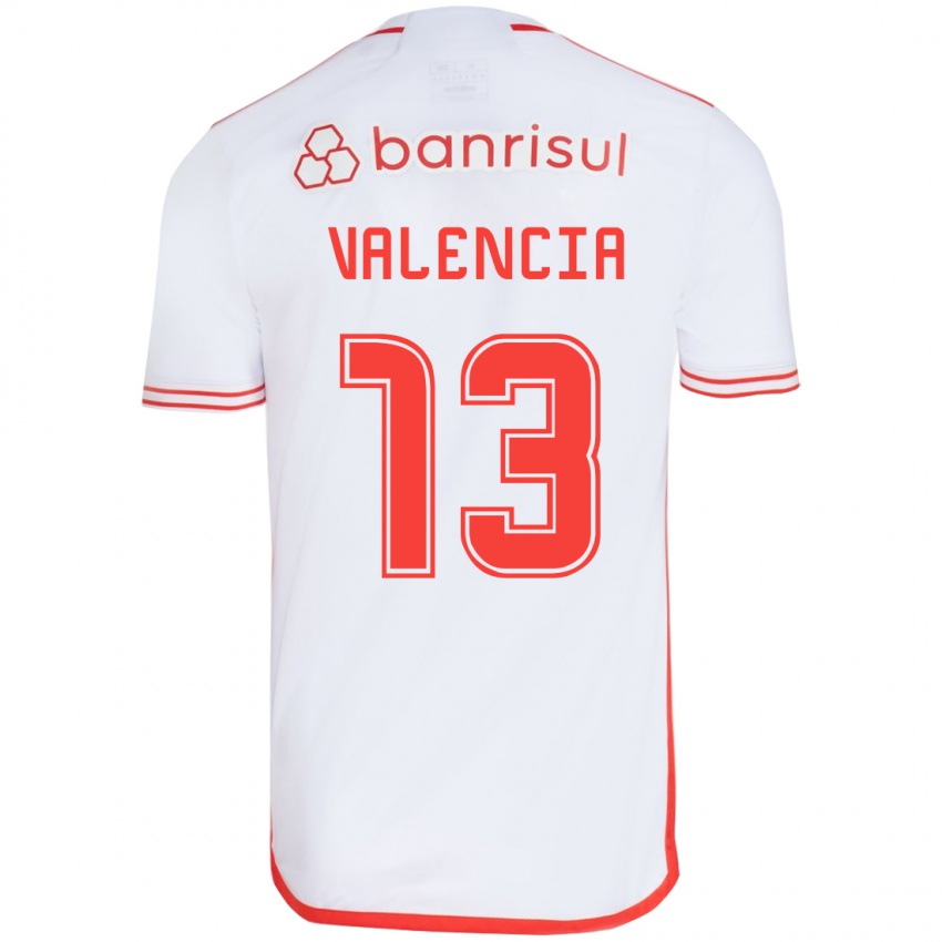 Gyermek Enner Valencia #13 Fehér Piros Idegenbeli Jersey 2024/25 Mez Póló Ing