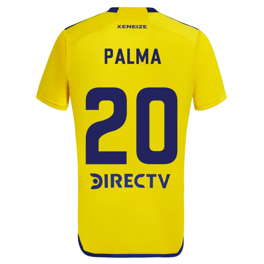 Gyermek Lucas Palma #20 Sárga Kék Idegenbeli Jersey 2024/25 Mez Póló Ing