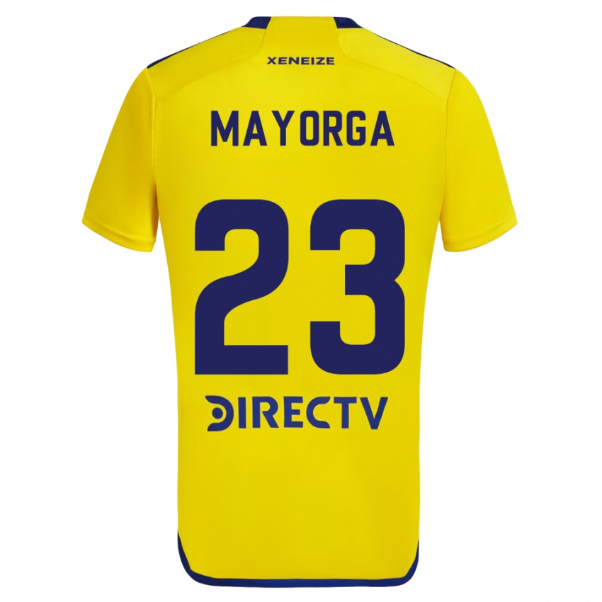 Gyermek Miriam Mayorga #23 Sárga Kék Idegenbeli Jersey 2024/25 Mez Póló Ing