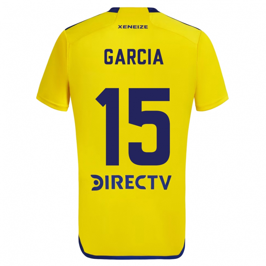 Gyermek Ramiro Garcia #15 Sárga Kék Idegenbeli Jersey 2024/25 Mez Póló Ing