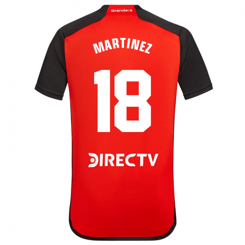 Gyermek Pity Martínez #18 Piros Fekete Fehér Idegenbeli Jersey 2024/25 Mez Póló Ing