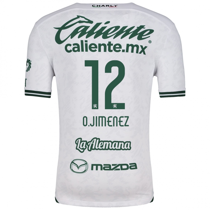 Gyermek Oscar Jimenez #12 Fehér Zöld Idegenbeli Jersey 2024/25 Mez Póló Ing