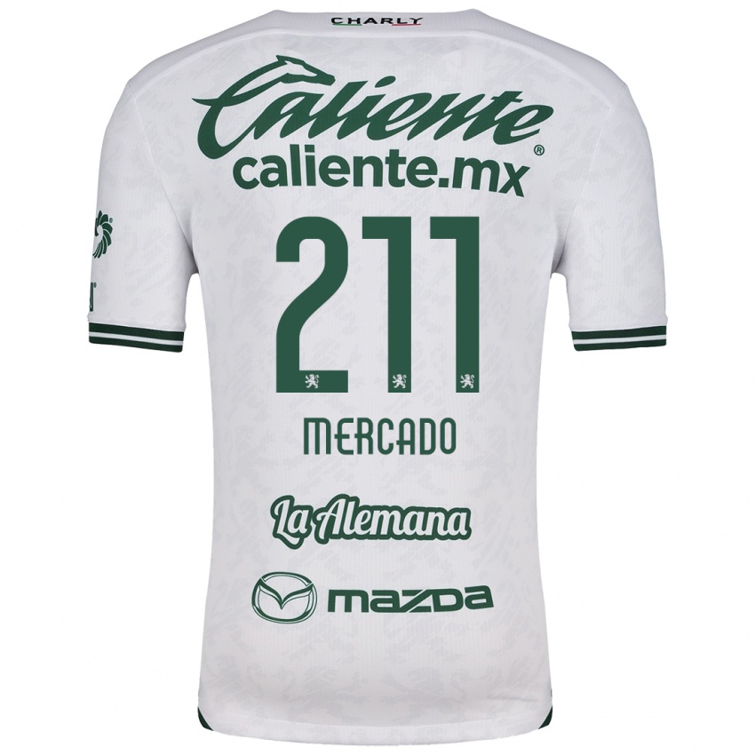 Gyermek Diego Mercado #211 Fehér Zöld Idegenbeli Jersey 2024/25 Mez Póló Ing