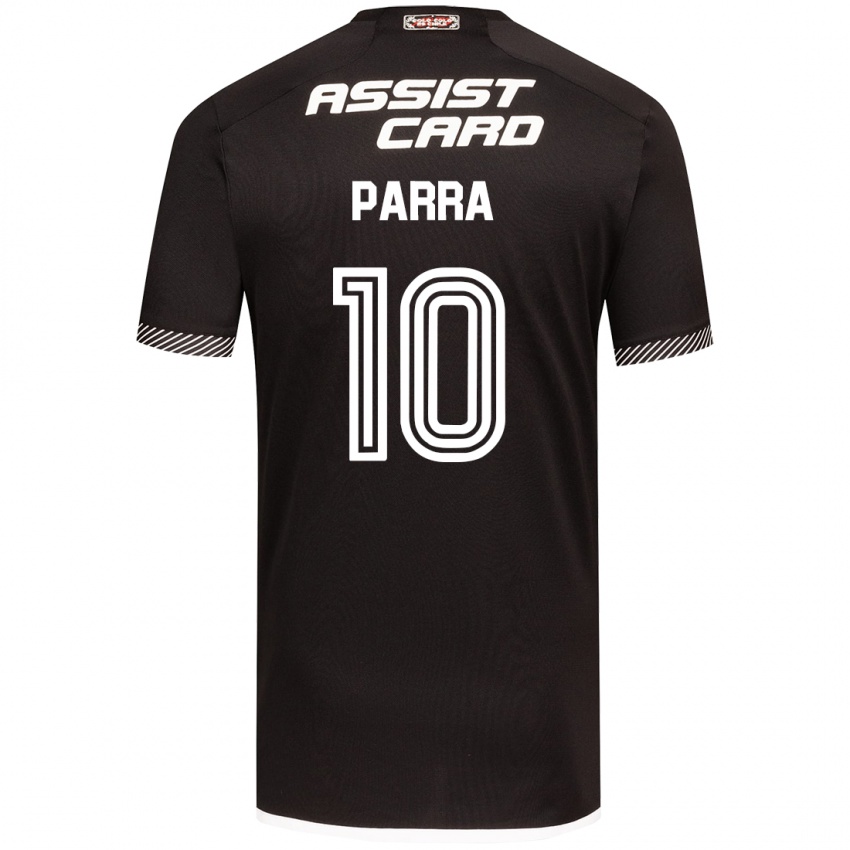 Gyermek Pablo Parra #10 Fekete-Fehér Idegenbeli Jersey 2024/25 Mez Póló Ing