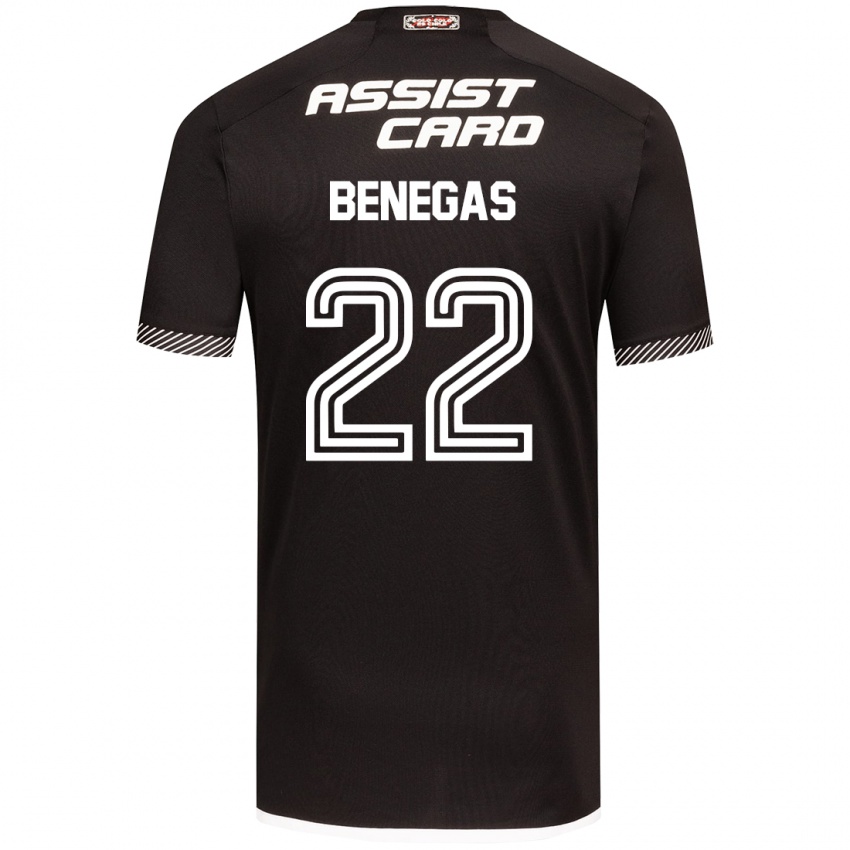 Gyermek Leandro Benegas #22 Fekete-Fehér Idegenbeli Jersey 2024/25 Mez Póló Ing