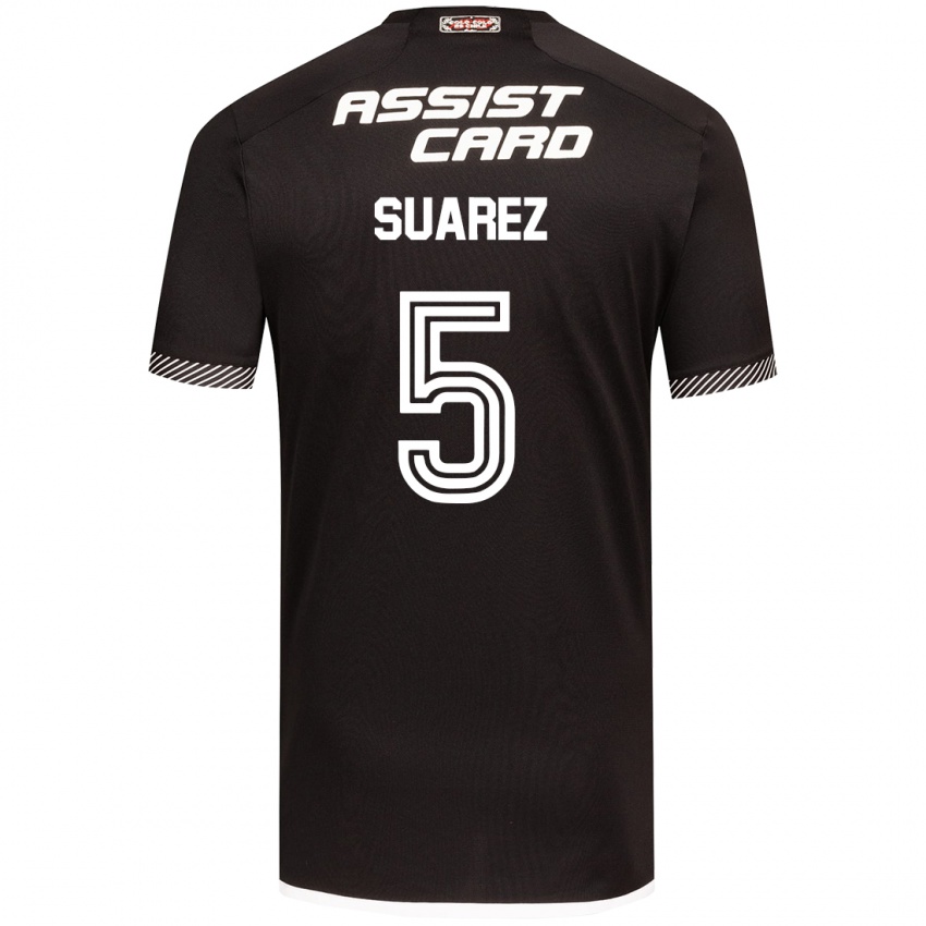 Gyermek Nicolás Suarez #5 Fekete-Fehér Idegenbeli Jersey 2024/25 Mez Póló Ing