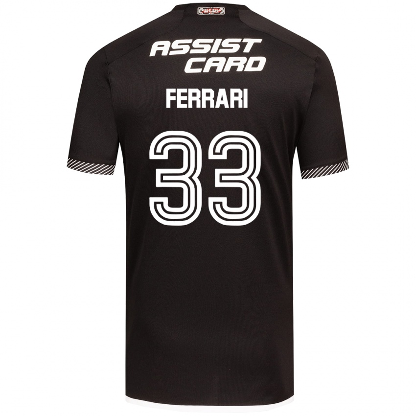 Gyermek Matías Ferrari #33 Fekete-Fehér Idegenbeli Jersey 2024/25 Mez Póló Ing