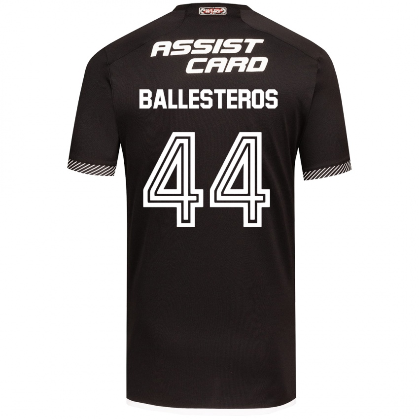 Gyermek Martín Ballesteros #44 Fekete-Fehér Idegenbeli Jersey 2024/25 Mez Póló Ing