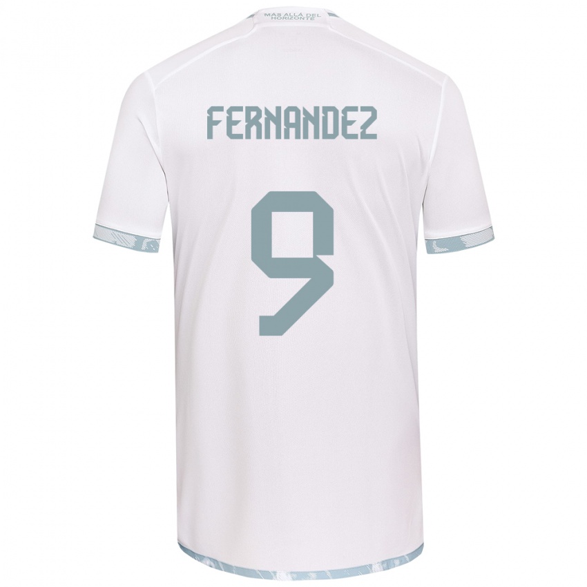 Gyermek Leandro Fernández #9 Fehér Szürke Idegenbeli Jersey 2024/25 Mez Póló Ing