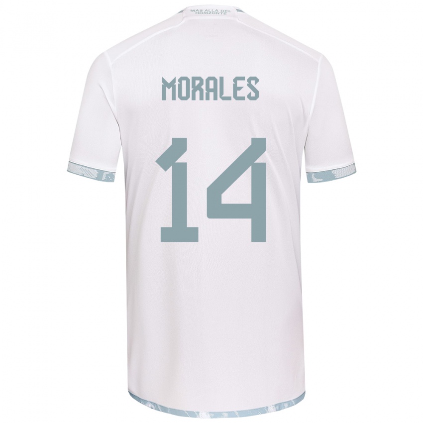 Gyermek Marcelo Morales #14 Fehér Szürke Idegenbeli Jersey 2024/25 Mez Póló Ing