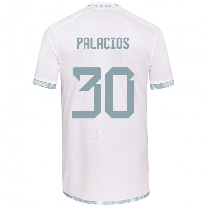 Gyermek Cristian Palacios #30 Fehér Szürke Idegenbeli Jersey 2024/25 Mez Póló Ing