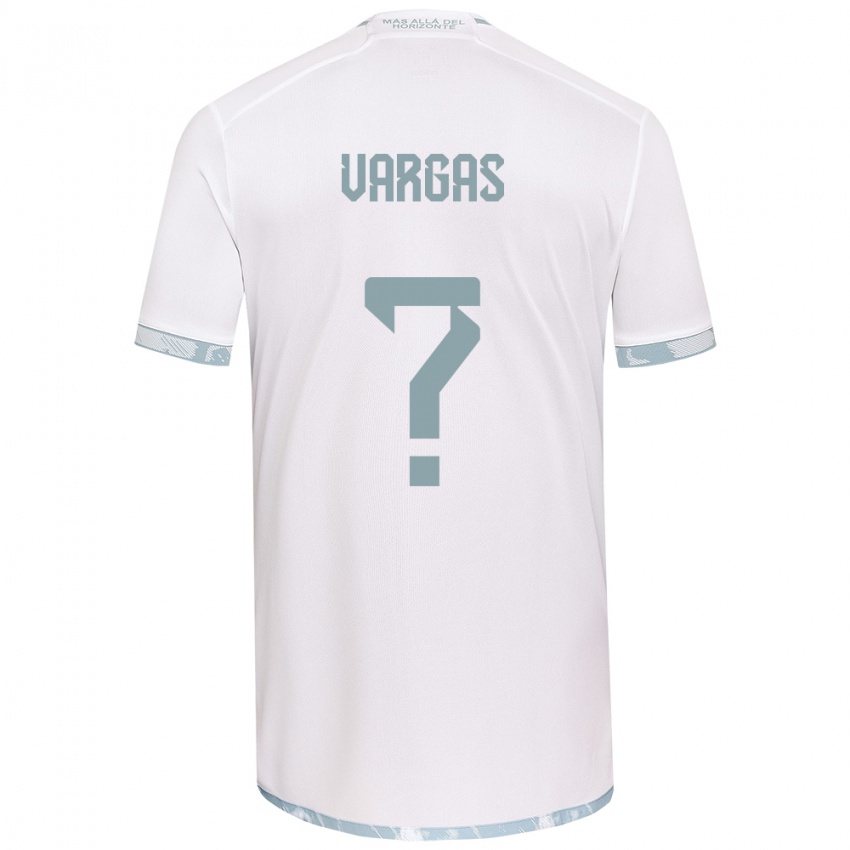 Gyermek Diego Vargas #0 Fehér Szürke Idegenbeli Jersey 2024/25 Mez Póló Ing