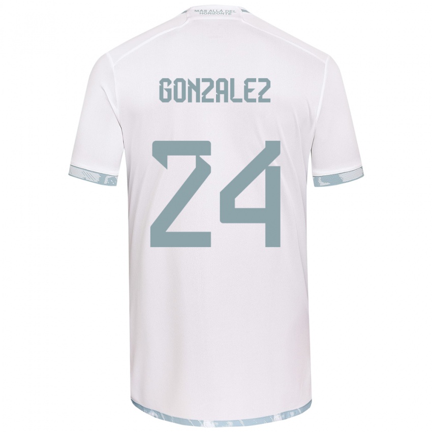 Gyermek Emma González #24 Fehér Szürke Idegenbeli Jersey 2024/25 Mez Póló Ing