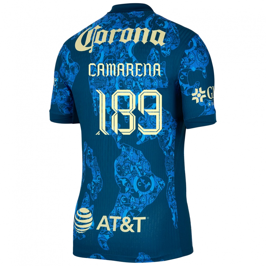 Gyermek Luis Camarena #189 Kék Sárga Idegenbeli Jersey 2024/25 Mez Póló Ing