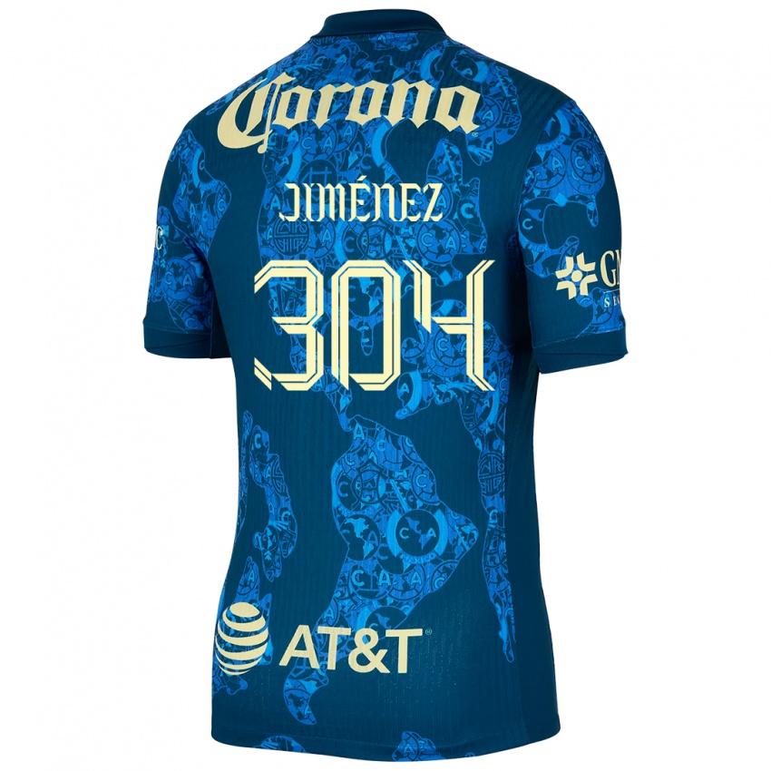 Gyermek Derek Jiménez #304 Kék Sárga Idegenbeli Jersey 2024/25 Mez Póló Ing