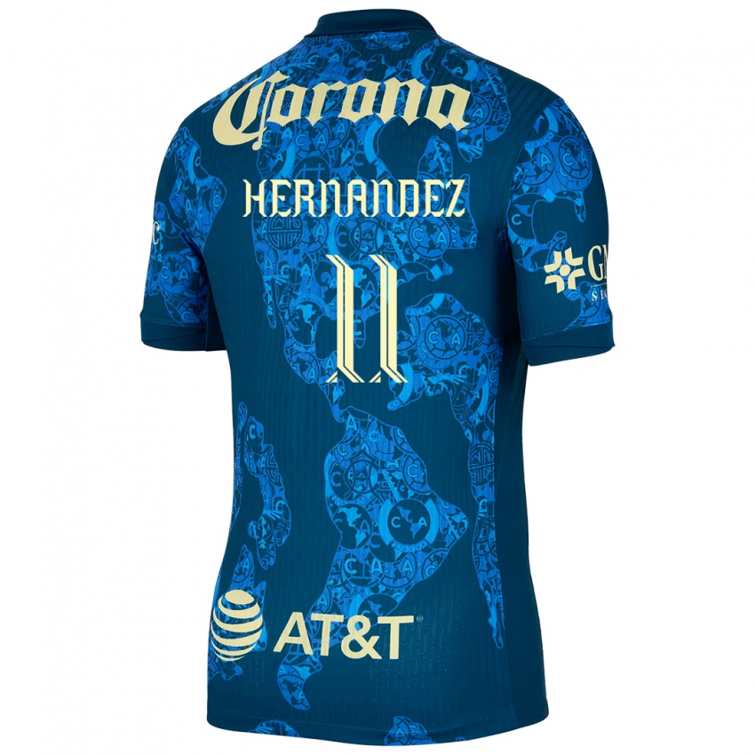 Gyermek Montserrat Hernandez #11 Kék Sárga Idegenbeli Jersey 2024/25 Mez Póló Ing