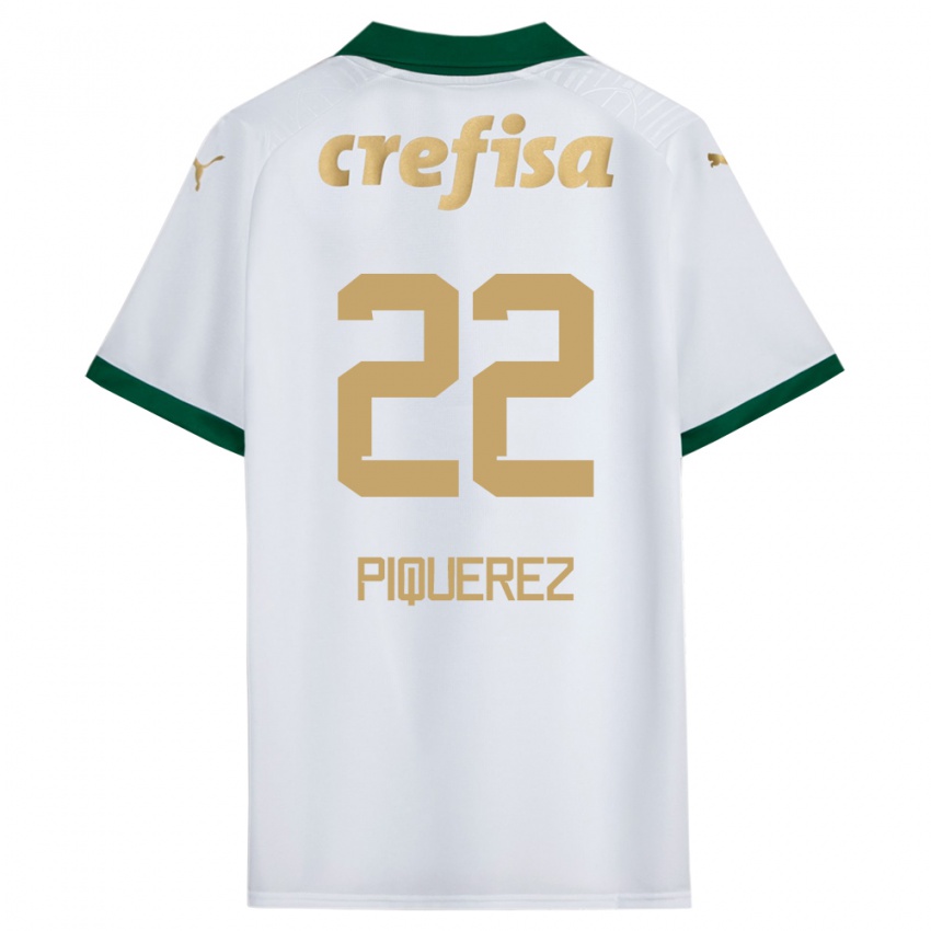 Gyermek Joaquin Piquerez #22 Fehér Zöld Idegenbeli Jersey 2024/25 Mez Póló Ing