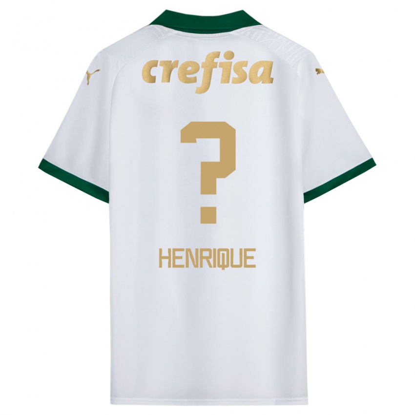 Gyermek Zé Henrique #0 Fehér Zöld Idegenbeli Jersey 2024/25 Mez Póló Ing