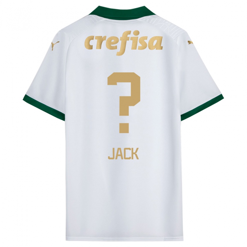 Gyermek Fellipe Jack #0 Fehér Zöld Idegenbeli Jersey 2024/25 Mez Póló Ing