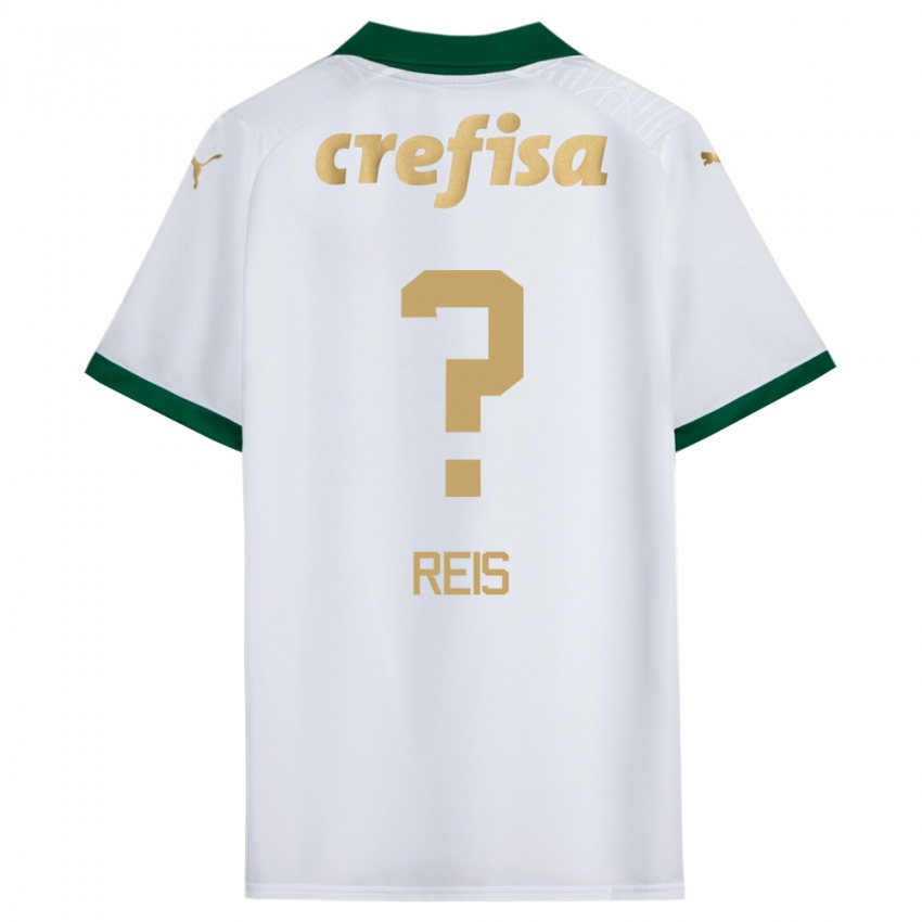 Gyermek Vitor Reis #0 Fehér Zöld Idegenbeli Jersey 2024/25 Mez Póló Ing