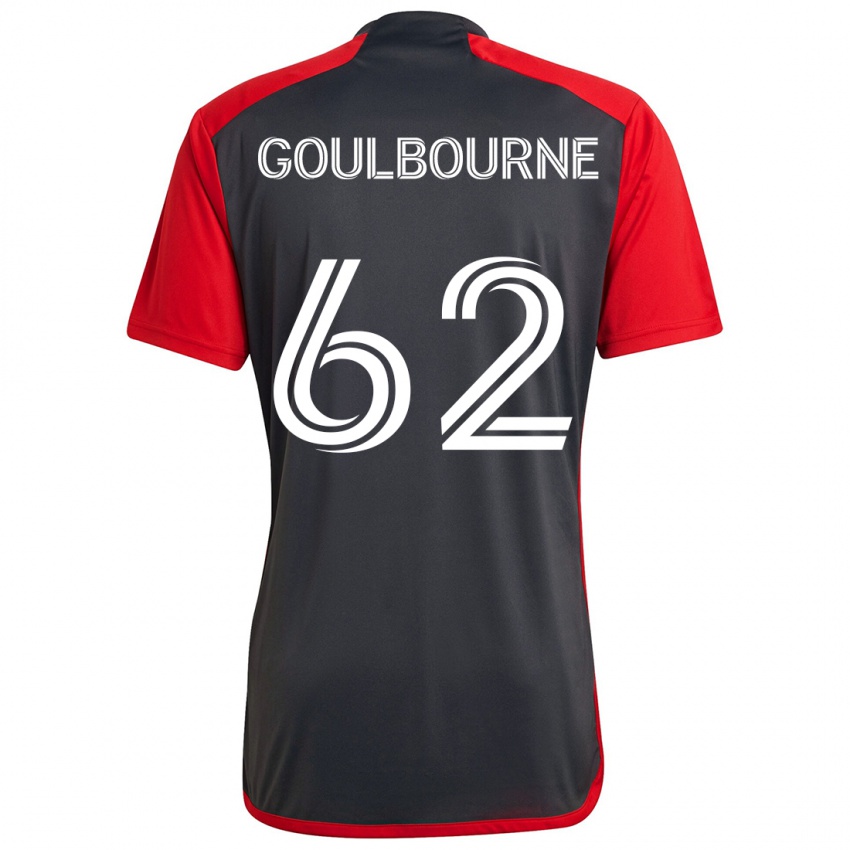 Férfi Rohan Goulbourne #62 Szürke Vörös Hazai Jersey 2024/25 Mez Póló Ing