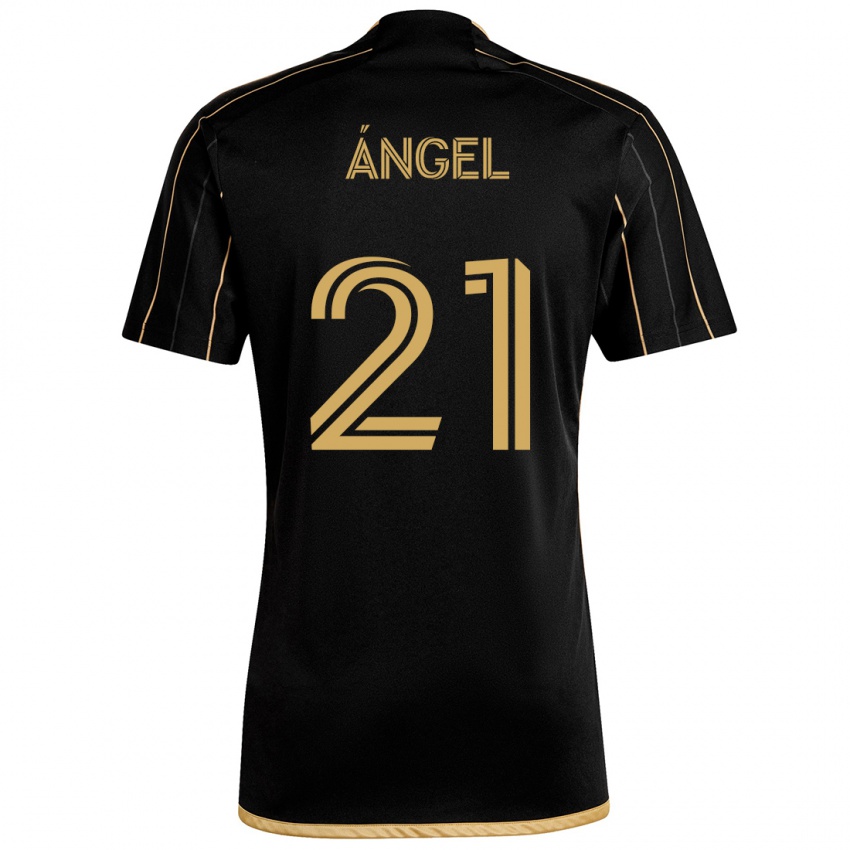 Férfi Tomás Ángel #21 Fekete Arany Hazai Jersey 2024/25 Mez Póló Ing