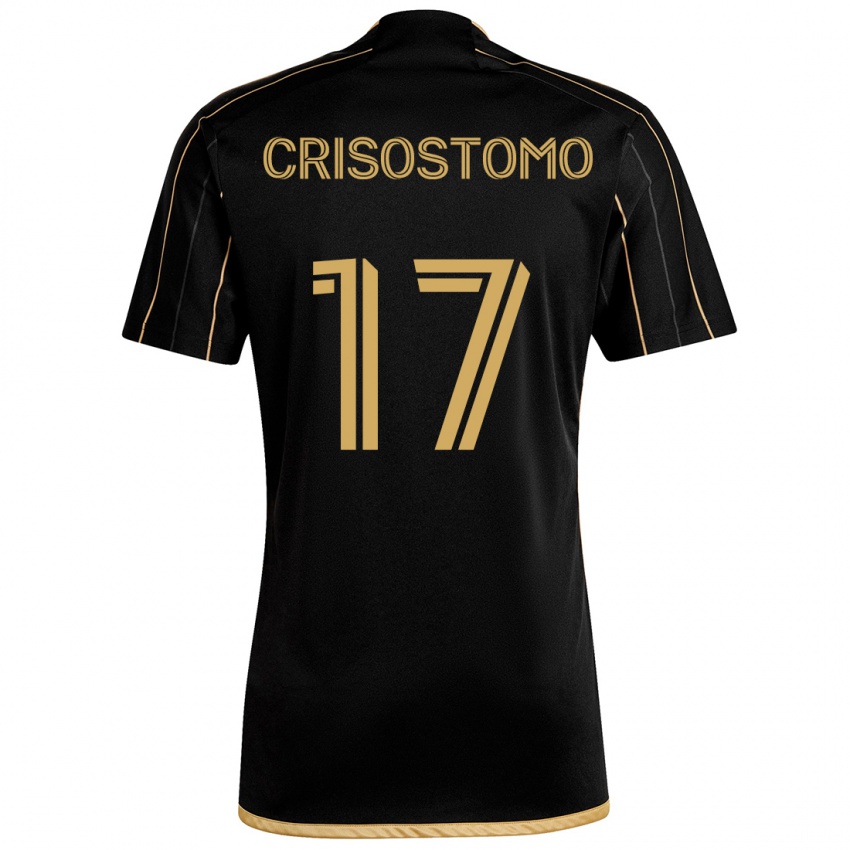 Férfi Danny Crisostomo #17 Fekete Arany Hazai Jersey 2024/25 Mez Póló Ing