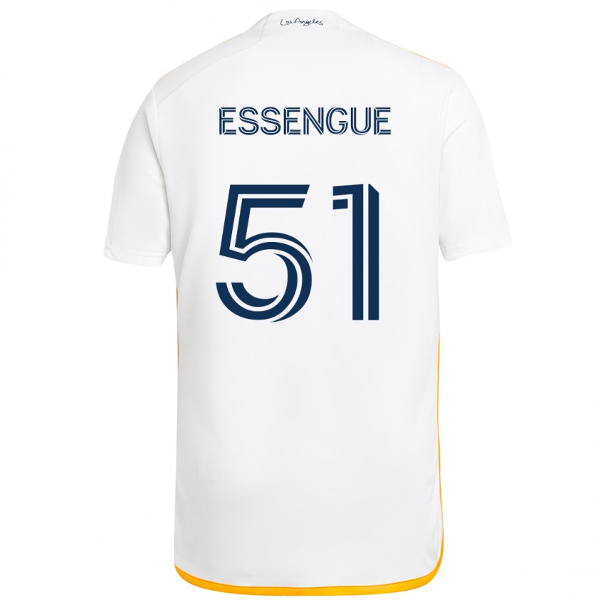 Férfi Ascel Essengue #51 Fehér Sárga Hazai Jersey 2024/25 Mez Póló Ing