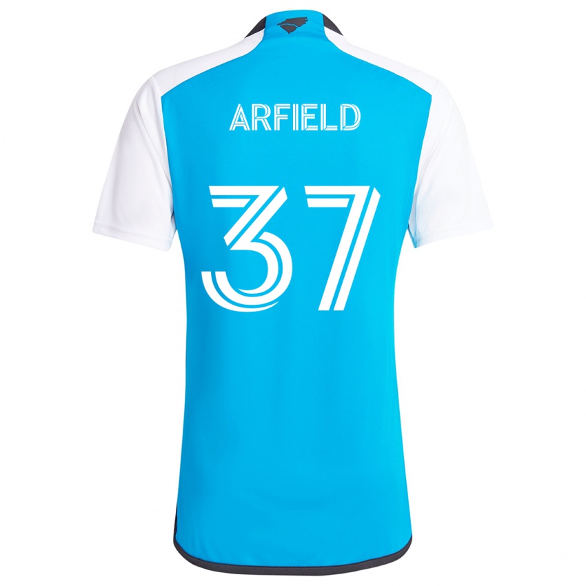 Férfi Scott Arfield #37 Kék Fehér Hazai Jersey 2024/25 Mez Póló Ing