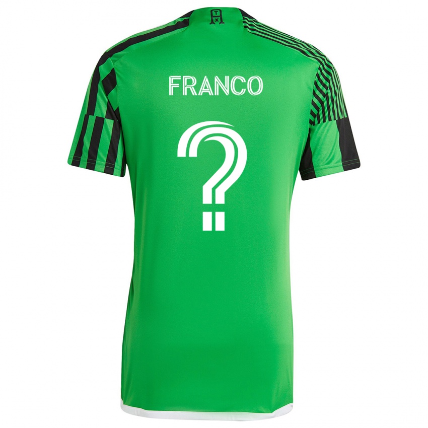 Férfi Jordan Franco #0 Zöld Fekete Hazai Jersey 2024/25 Mez Póló Ing