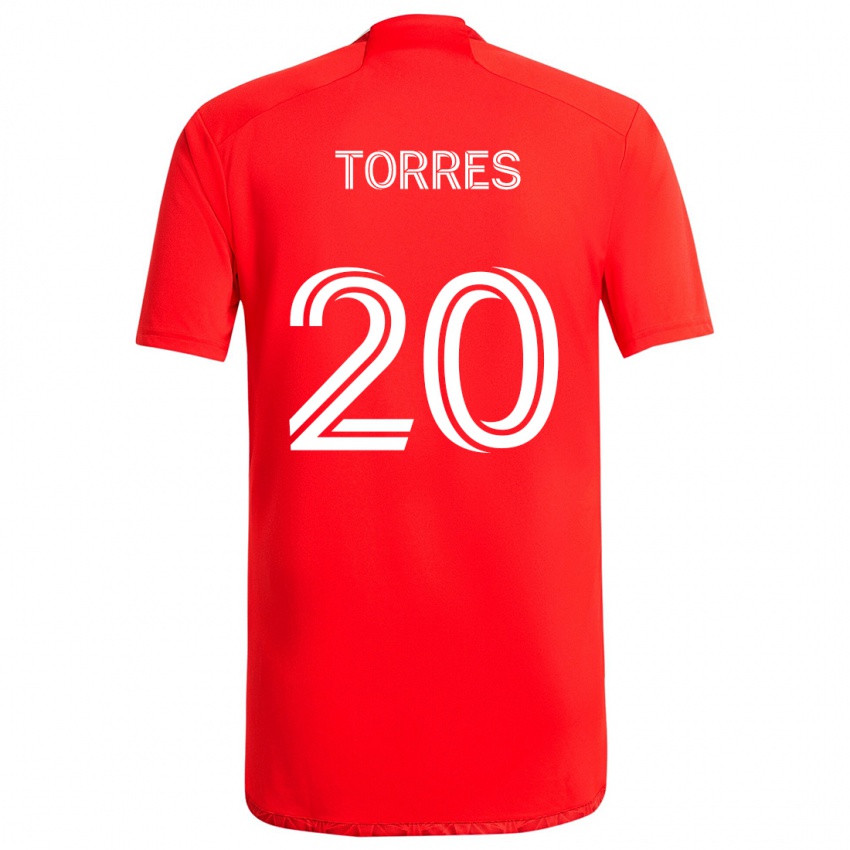 Férfi Jairo Torres #20 Piros Fehér Hazai Jersey 2024/25 Mez Póló Ing