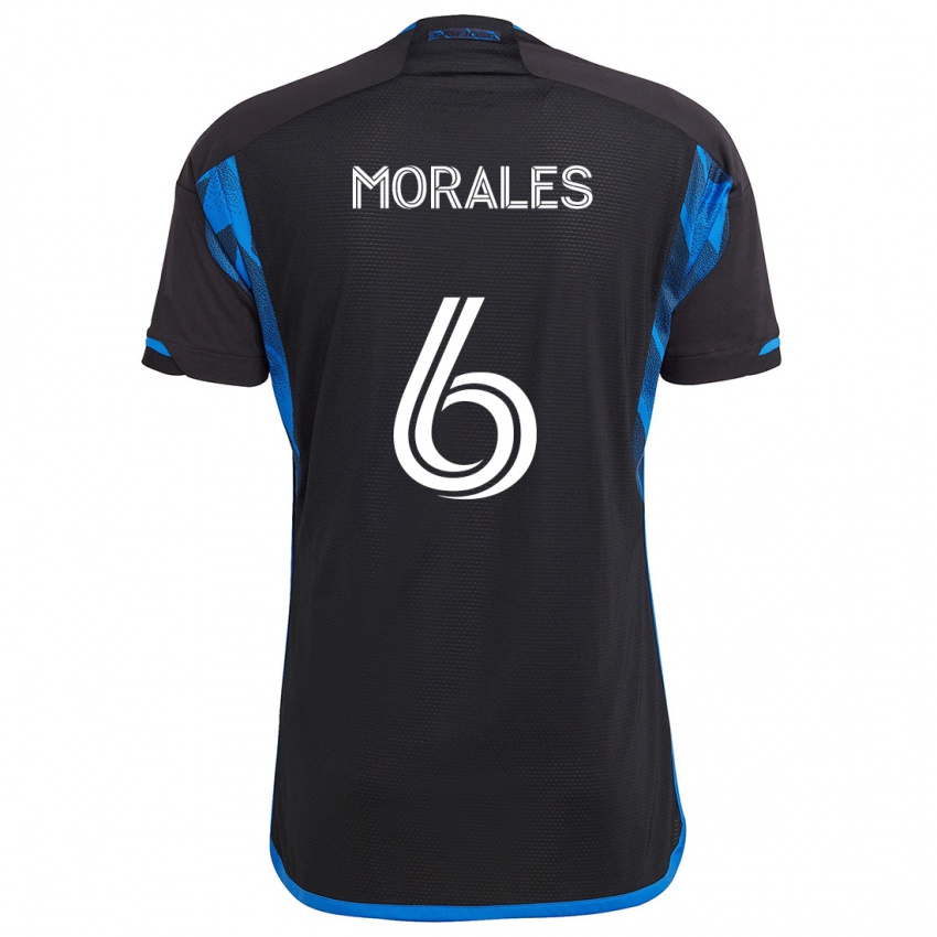 Férfi Alfredo Morales #6 Kék Fekete Hazai Jersey 2024/25 Mez Póló Ing