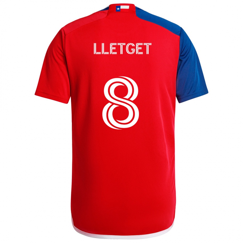 Férfi Sebastian Lletget #8 Kék Piros Hazai Jersey 2024/25 Mez Póló Ing