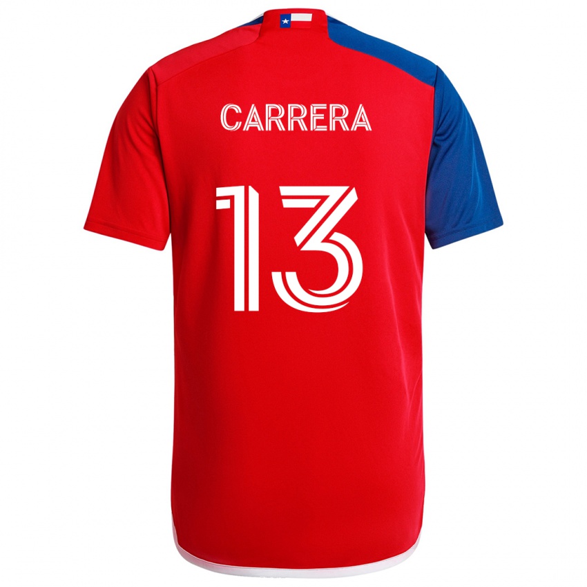 Férfi Antonio Carrera #13 Kék Piros Hazai Jersey 2024/25 Mez Póló Ing