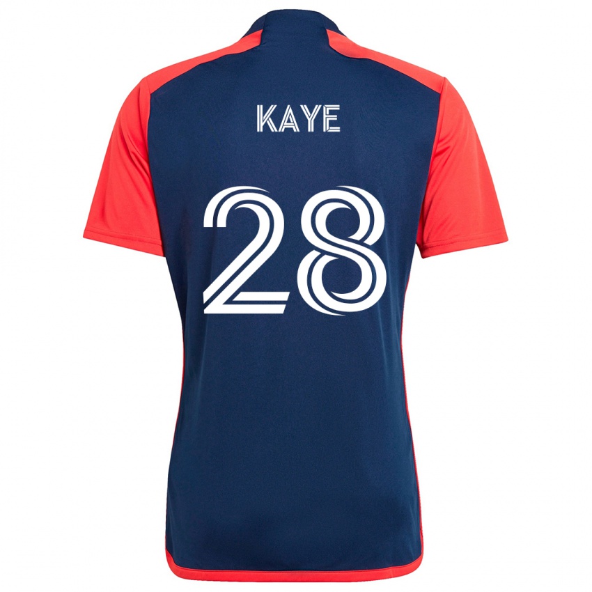 Férfi Mark-Anthony Kaye #28 Kék Piros Hazai Jersey 2024/25 Mez Póló Ing