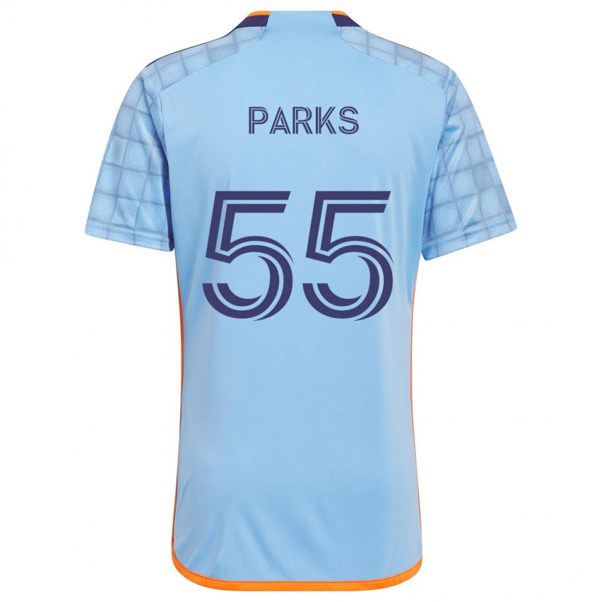 Férfi Keaton Parks #55 Kék Narancs Hazai Jersey 2024/25 Mez Póló Ing