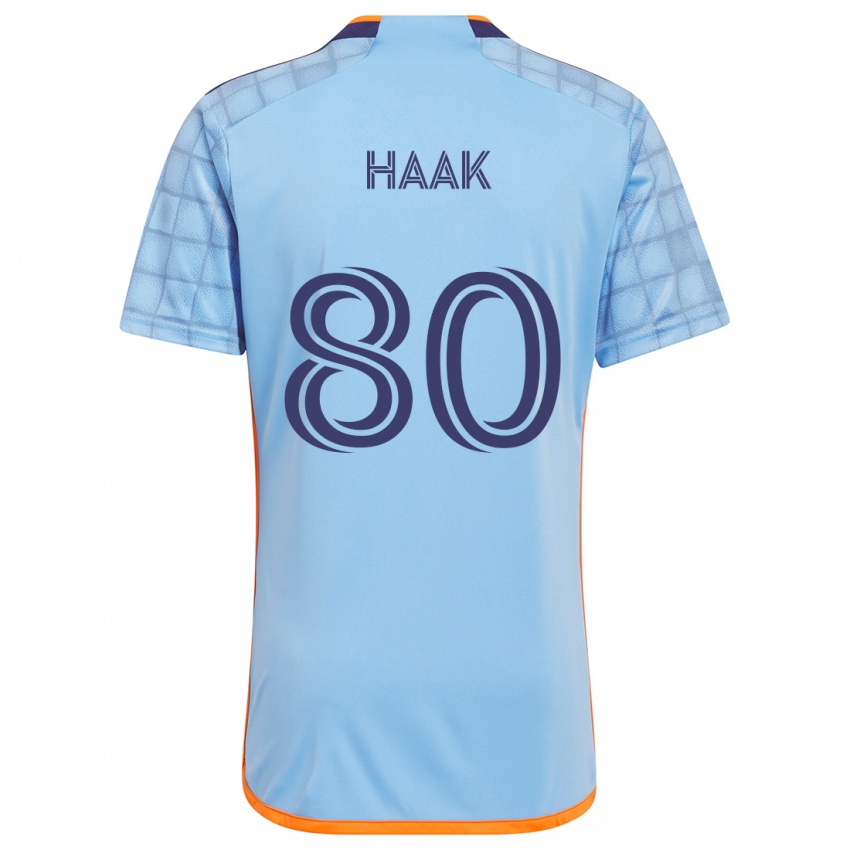 Férfi Justin Haak #80 Kék Narancs Hazai Jersey 2024/25 Mez Póló Ing