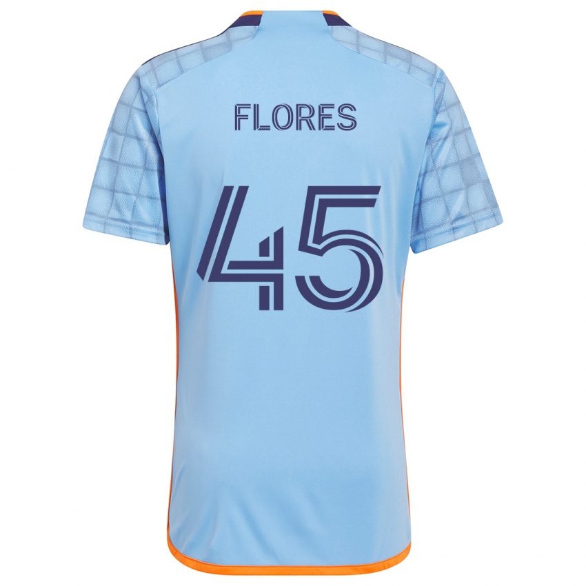 Férfi Brian Flores #45 Kék Narancs Hazai Jersey 2024/25 Mez Póló Ing