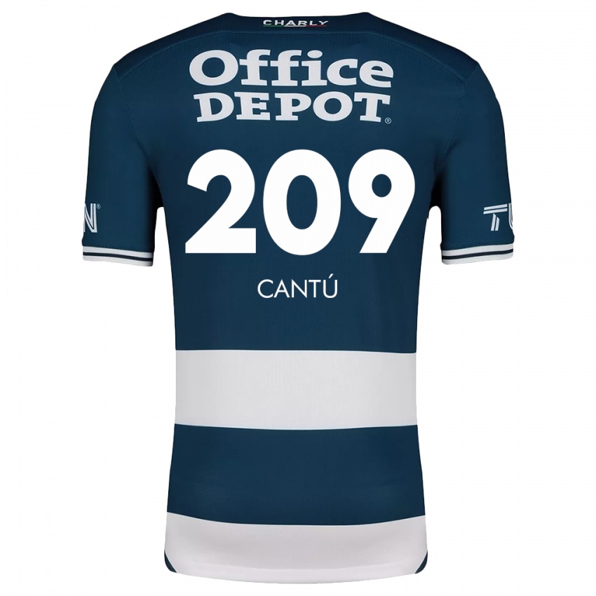 Férfi Juan Cantú #209 Kék Fehér Hazai Jersey 2024/25 Mez Póló Ing