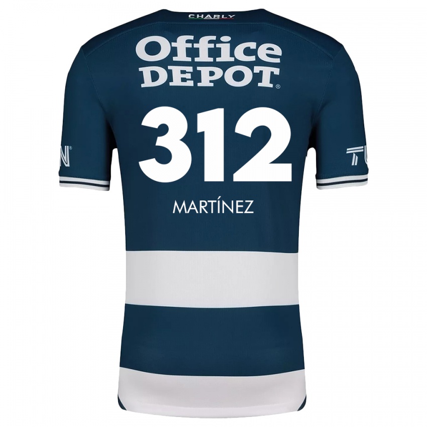 Férfi Ulises Martínez #312 Kék Fehér Hazai Jersey 2024/25 Mez Póló Ing