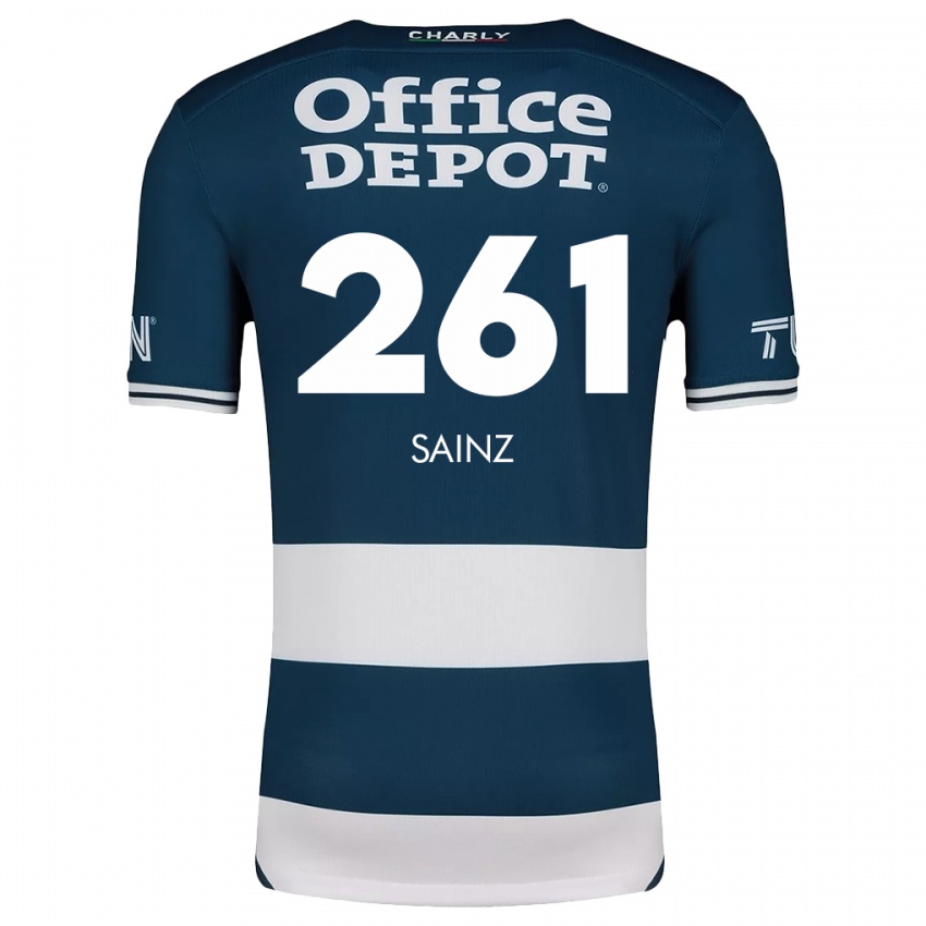 Férfi Diego Sáinz #261 Kék Fehér Hazai Jersey 2024/25 Mez Póló Ing