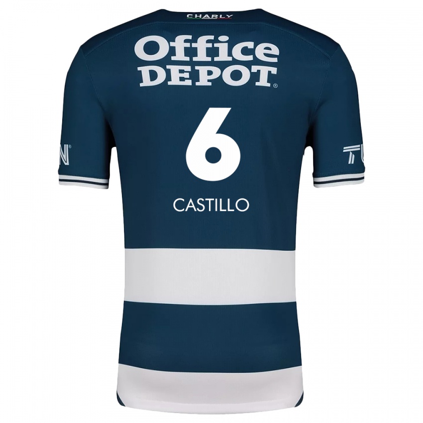 Férfi Byron Castillo #6 Kék Fehér Hazai Jersey 2024/25 Mez Póló Ing