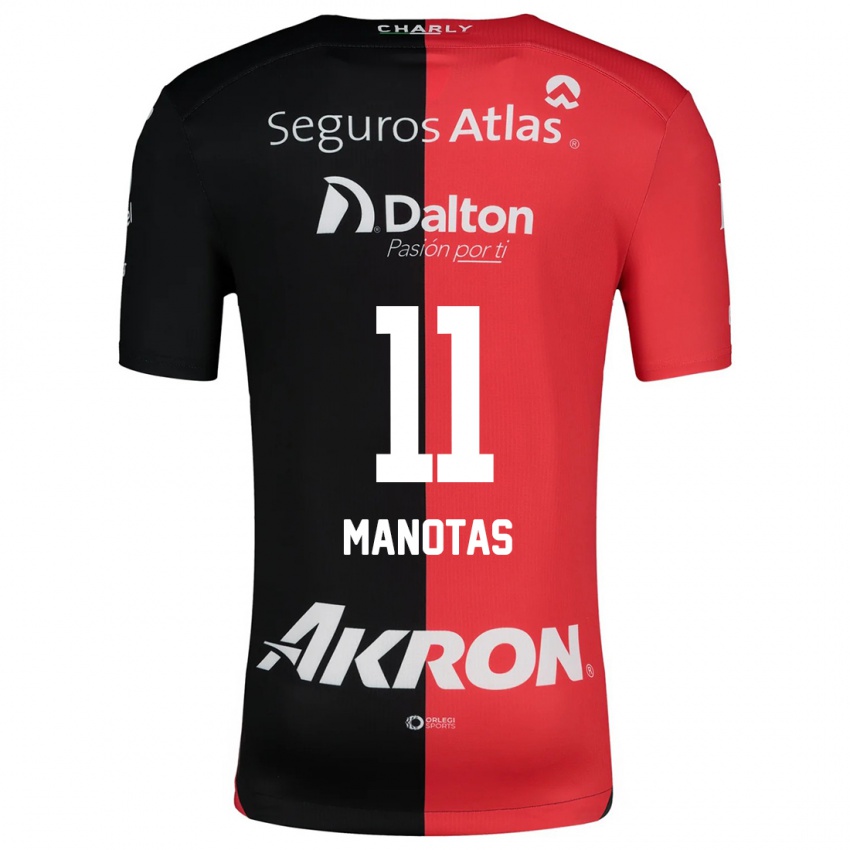 Férfi Mauro Manotas #11 Piros Fekete Hazai Jersey 2024/25 Mez Póló Ing