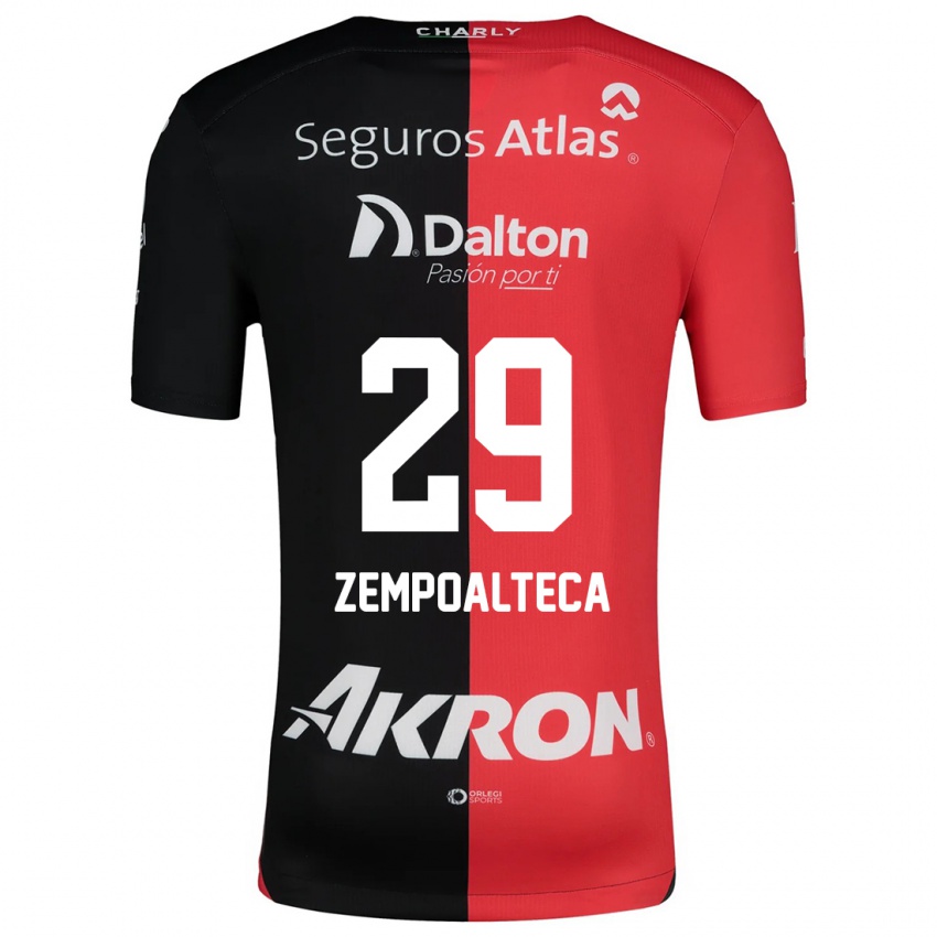 Férfi Karla Zempoalteca #29 Piros Fekete Hazai Jersey 2024/25 Mez Póló Ing